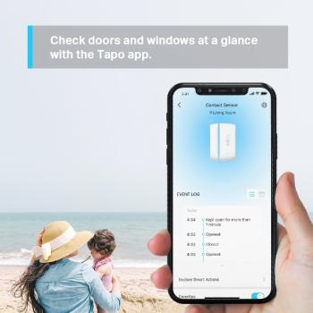 TP-Link Tapo T110 Tür-/Fenstersensor – Intelligenter Kontaktsensor, Smart Home