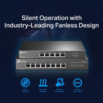 TP-Link TL-SG108-M2 8-Port 2,5G Gigabit Switch – Unmanaged, 8× 2,5-Gbit/s, lüfterlos