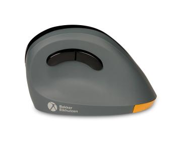 BakkerElkhuizen PRF Mouse Wireless Dark Grey – Ergonomische Vertikale Funkmaus mit 1600 DPI & USB-A/USB-C Adapter