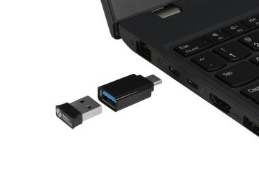 Preview: BakkerElkhuizen PRF Mouse Wireless Dark Grey – Ergonomische Vertikale Funkmaus mit 1600 DPI & USB-A/USB-C Adapter