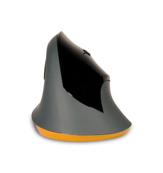 BakkerElkhuizen PRF Mouse Wireless Dark Grey – Ergonomische Vertikale Funkmaus mit 1600 DPI & USB-A/USB-C Adapter