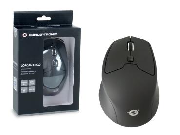 CONCEPTRONIC Maus LORCAN02B Ergo Maus Büro rechts Bluetooth Optisch 1600 DPI