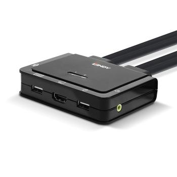 Preview: KVM Switch Compact 2 Port HDMI USB 2.0 & Audio