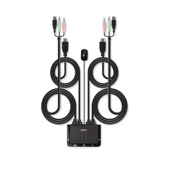 Preview: KVM Switch Compact 2 Port HDMI USB 2.0 & Audio