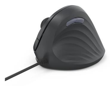 Preview: Hama ECM-500R Ergonomische Vertikalmaus 1800 DPI Schwarz 7 Tasten