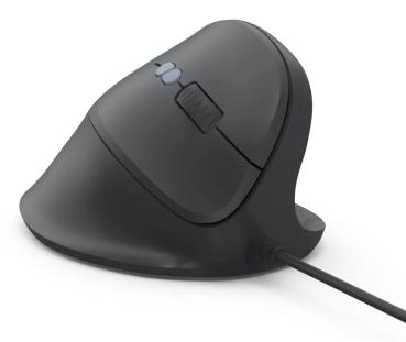 Hama ECM-500R Ergonomische Vertikalmaus 1800 DPI Schwarz 7 Tasten