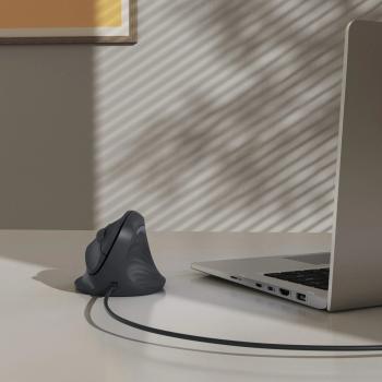 Hama ECM-500R Ergonomische Vertikalmaus 1800 DPI Schwarz 7 Tasten