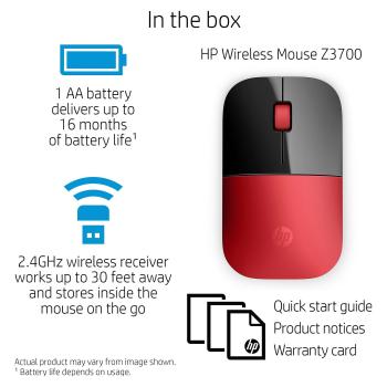 HP Z3700 Funkmaus Rot