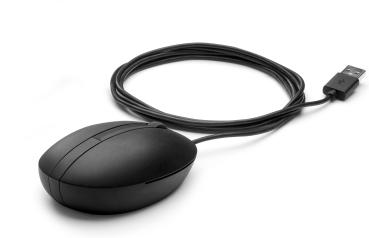 Preview: HP 320M Kabelmaus USB Optisch 1000 DPI Beidhändig Desktop Business Schwarz