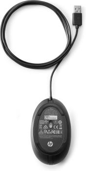 Preview: HP 320M Kabelmaus USB Optisch 1000 DPI Beidhändig Desktop Business Schwarz