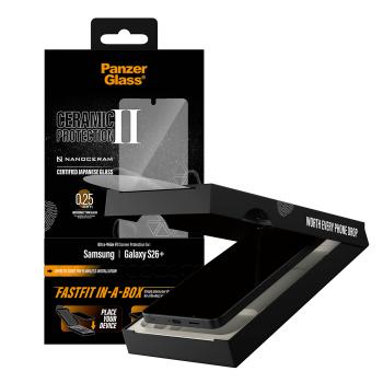 PanzerGlass Ceramic Displayshutz Samsung Galaxy S26+ | Ultra-Wide Fit m. FASTFIT IN-A-BOX