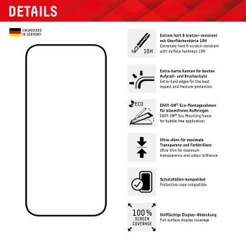 Preview: Displex Full Cover Schutzglas für Iphone 15/15 Pro