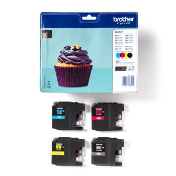 Preview: Brother LC-123VALBP Original Tintenpatronen Value Pack 4 Farben bis zu 600 Seiten