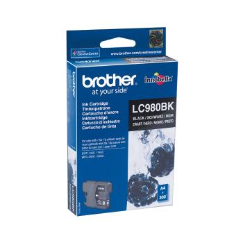 Preview: Brother Tinte LC-980BK Schwarz bis zu 300 Seiten nach ISO/IEC 24711