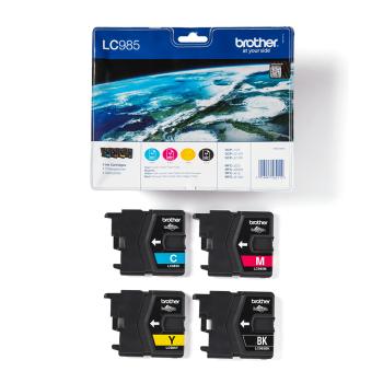 Preview: Brother LC985VALBP Original Tintenpatronen Value-Pack Schwarz Cyan Magenta Gelb