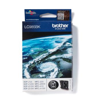 Brother LC985BK Original Tintenpatrone Schwarz bis zu 300 Seiten für Brother Drucker