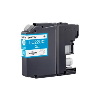 Preview: Brother LC-22UC Original Tintenpatrone Cyan XL – bis zu 1.200 Seiten