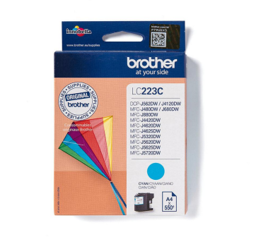 Brother Tinte LC-223C Cyan bis zu 550 Seiten nach ISO/IEC 24711