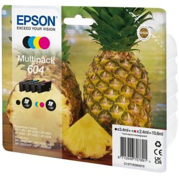 Epson 604 Multipack Original Tintenpatronen 4er-Pack Schwarz Cyan Magenta Gelb