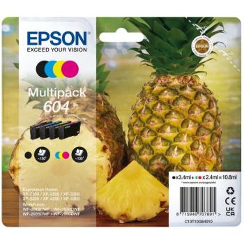 Epson 604 Multipack Original Tintenpatronen 4er-Pack Schwarz Cyan Magenta Gelb
