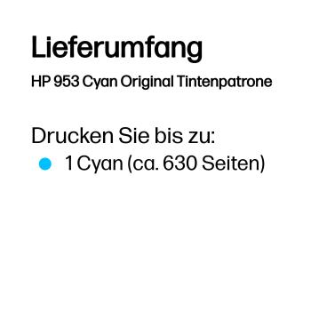 HP Tinte 953 F6U12AE cyan