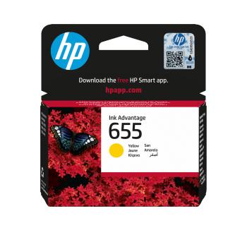 HP 655 Gelb Original Druckerpatrone CZ112AE bis zu 600 Seiten