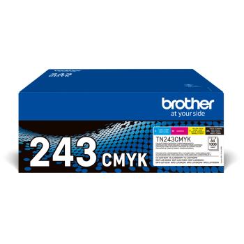 Brother TN-243CMYK Original Tonerkartuschen Value Pack – Schwarz Cyan Magenta Gelb 1.000 Seiten
