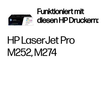 Preview: HP 201X CF253XM 3er-Pack Original Toner Cyan Magenta Gelb bis zu 2.300 Seiten