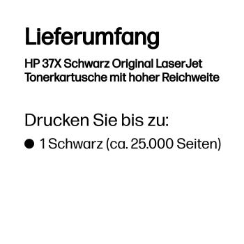 Preview: HP Toner 37X CF237X Schwarz bis zu 25.000 Seiten
