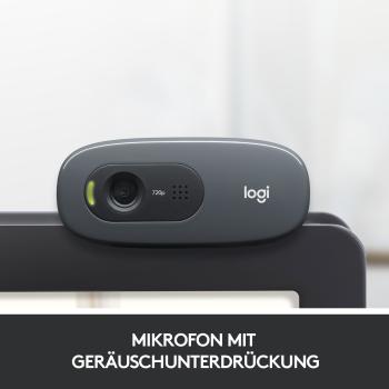 Logitech C270 HD Webcam schwarz