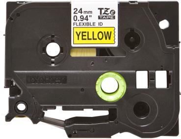 Preview: Brother TZe-FX651 Flexi-Tape 24 mm Schwarz auf Gelb 8 m Original