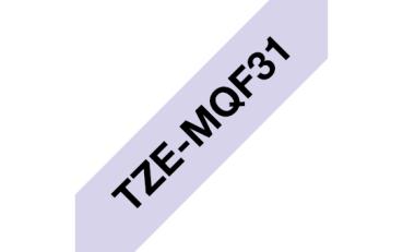 Preview: original Brother TZe-MQF31 12mm Schriftband Schwarz auf Pastelllila 4m