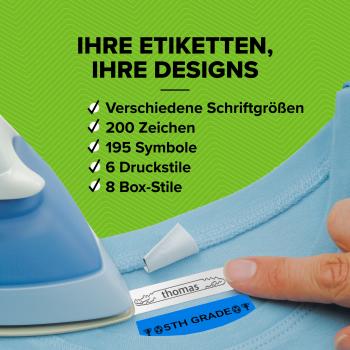 DYMO S0721660 LetraTag Original Schriftband Weiß – Schwarz, 12 mm x 4 m