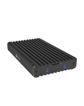 ICY BOX 2-fach M.2 PCIe NVMe Gehäuse, USB 3.2 Gen 2x2 Type-C®, 20 Gbit/s, Werkzeuglose Montage