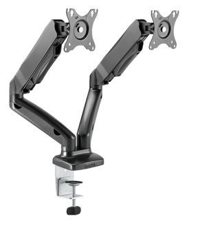 Preview: ICY BOX IB-MS304-T Monitorständer für 2 Monitore bis 27 Zoll | Tischhalterung