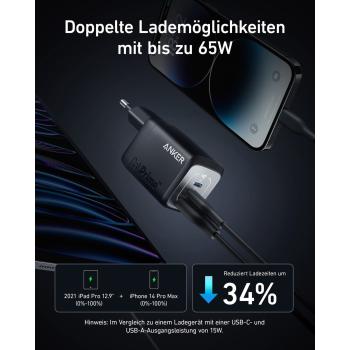 Preview: Anker 735 Prime Charger 67W 1 x USB-A 2 x USB-C black