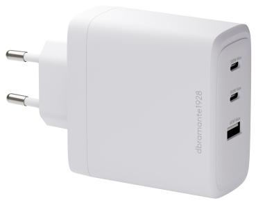 dbramante1928 re-charge - Netzteil - 100 Watt - 3 Ausgabeanschlussstellen (2 x USB-C, USB) - weiß