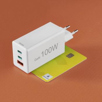 HAMA Schnellladegerät GaN 2x USB-C PD 1x USB-A QC 65W Weiss