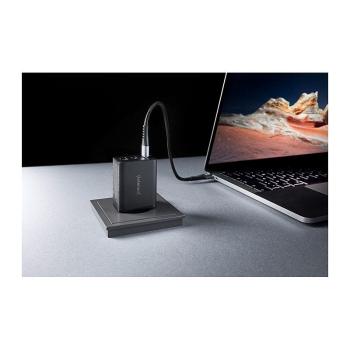 Preview: Intenso Power Adapter W65ACC Gan, Schwarz 65 Watt Netzteil, Zwei USB-C Anschlüsse und einem USB-A Anschluss