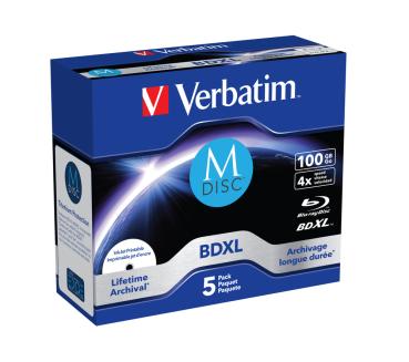 Preview: Verbatim BD-R M-Disc 100 GB (4-fach, 5 Stck)