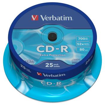 Preview: 1x25 Verbatim CD-R 80 / 700MB 52x Speed Extra Protection