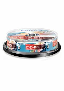 Philips DVD+R DL 8,5GB 10er Pack 8x Rohlinge Dual Layer DVD
