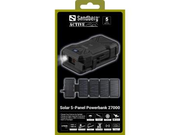 Preview: 421-06 SANDBERG 5-Panel Solar Powerbank 27000