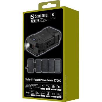 Preview: 421-06 SANDBERG 5-Panel Solar Powerbank 27000