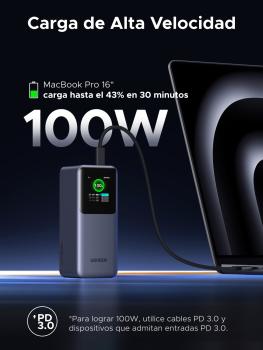UGREEN 20000mAh 130W Fast Charging Powerbank grau