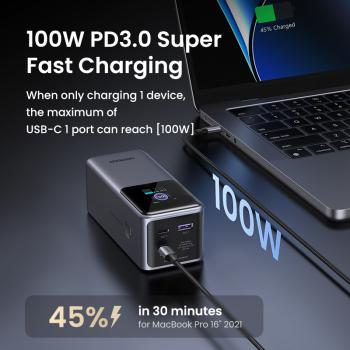 UGREEN 20000mAh 130W Fast Charging Powerbank grau