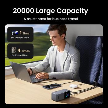 UGREEN 20000mAh 130W Fast Charging Powerbank grau