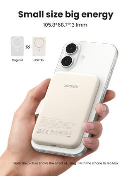 Ugreen 25207 Powerbank 5000 mAh 15W mit MagSafe schwarz