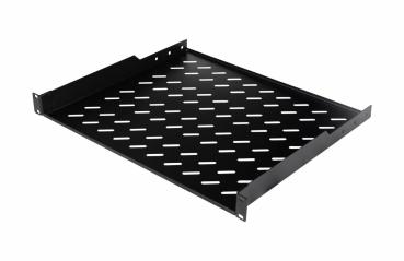Equip 19 Zoll Rack Fachboden 1HE 600mm Schwarz Fester Einlegeboden Serverrack Serverschrank