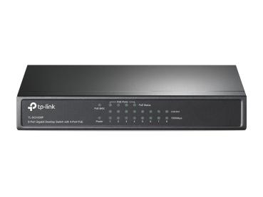 8 Port TP Link Gigabit Switch mit 4-Port PoE+ TL-SG1008P